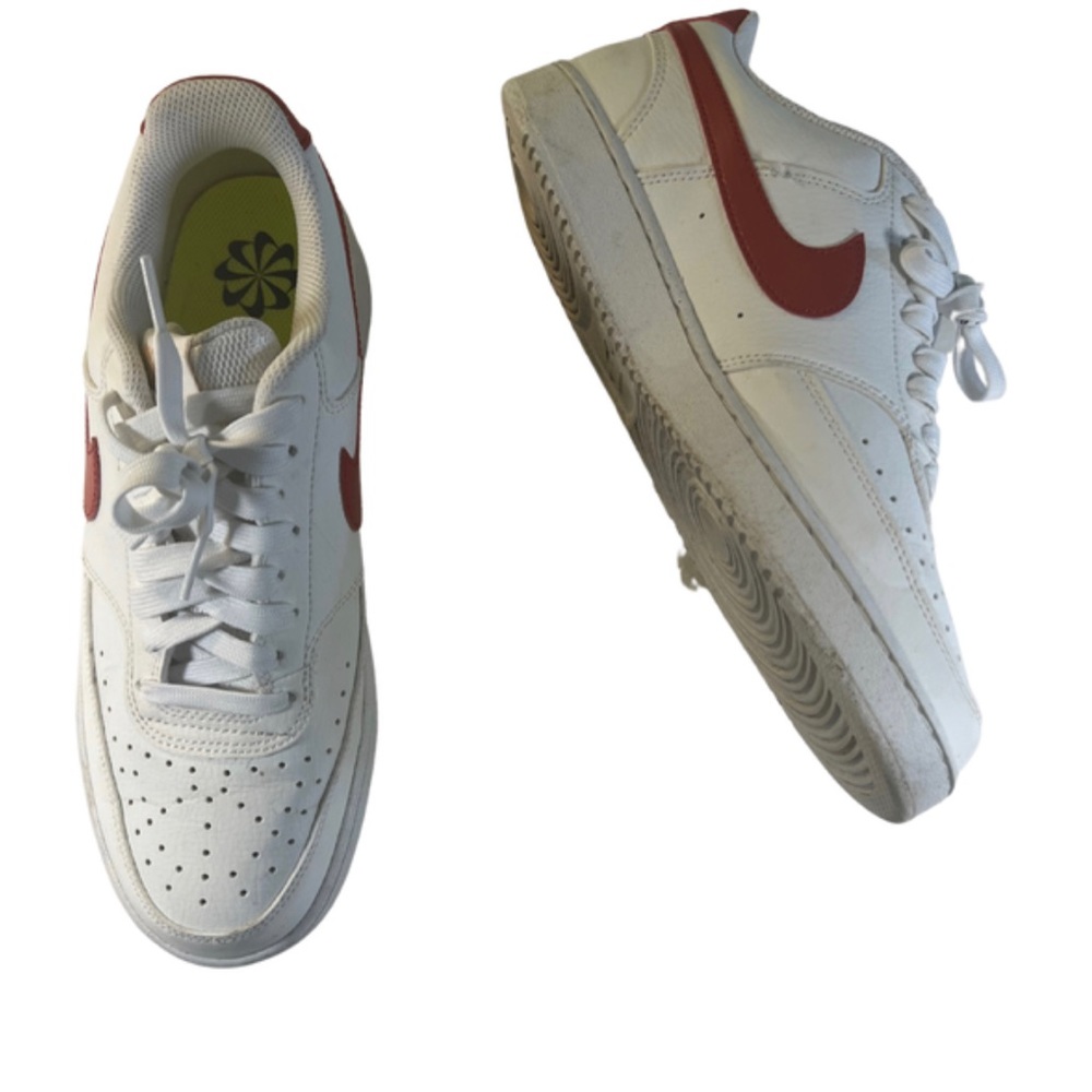 Nike Red Swoosh Court Vision Low Sneaker Size 10